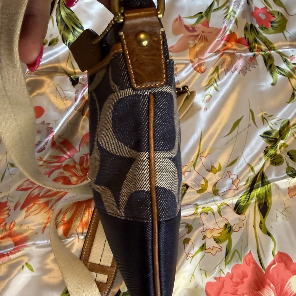 Coach Signature Denim Crossbody Bag - Picture 6 of 16